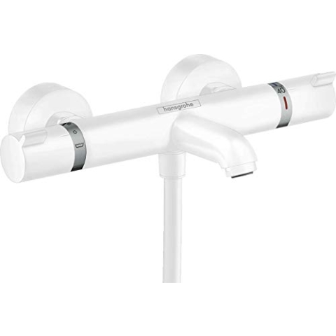 hansgrohe Ecostat Aufputz Wannenthermostat, für 2 Funktionen, Mattweiß