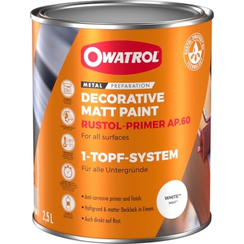 Owatrol AP. 60 primary- und Finish Deko matt 2,5 Liter Weiß