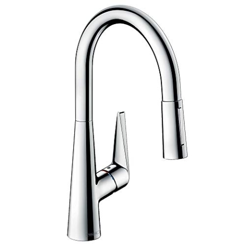 hansgrohe Talis S Einhebel-Küchenarmatur, Komfort-Höhe 200mm mit ausziehbarer Brause, Chrom