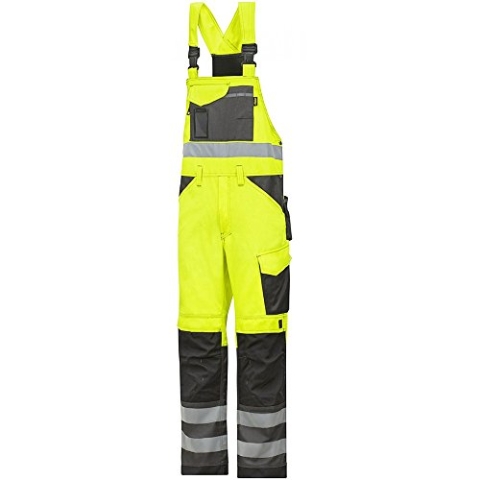 Snickers Workwear High-Vis Latzhose, Größe 84, gelb, 113