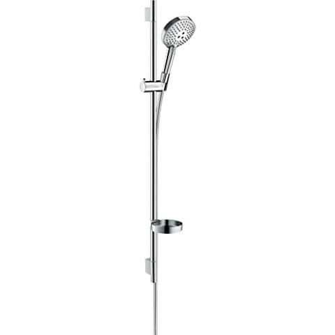 hansgrohe wassersparendes Duschsystem Raindance Select PowderRain Regendusche (Duschkopf, Schlauch, Duschstange, 0,90m, 3 Strahlarten) Chrom