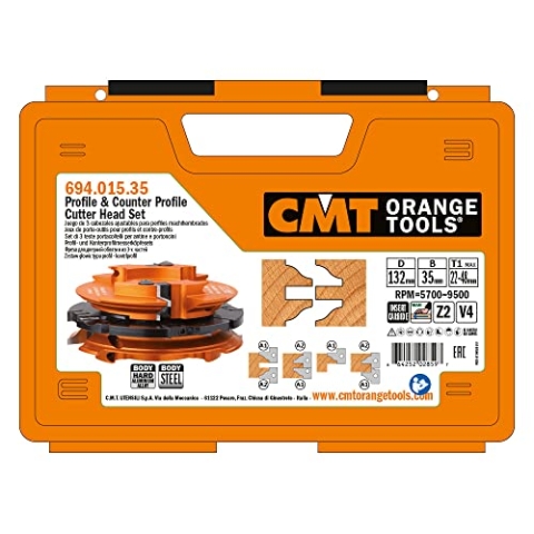 CMT ORANGE TOOLS 694.015.35 - HW PROFIL UND KONTERPROFILMESSERKOPF D=132X48X35