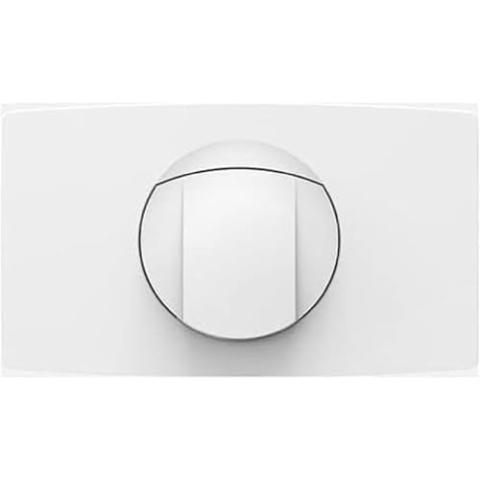 SANIT Betätigungsplatte (Start/Stopp Spülung oder 4,5 L Einmengenspülung, aus Kunststoff, für UP-Spülkästen CC-120-L-FO-2V-L) 16.021.01.0000, weiß