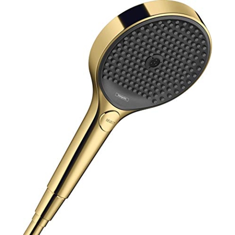 hansgrohe Duschkopf Rainfinity Regendusche (130mm, 3 Strahlarten) Polished Gold Optik