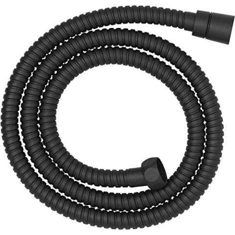 Ben MSL Duschschlauch - Flexibler Brauseschlauch - Luxuriöses Metall Design - Schwarz Strukturiert - 125 cm - Duscharmatur - Dusche - Schlauch