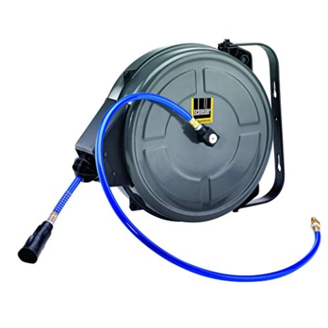 Schneider Druckluft GmbH DGKD312517 Schneider airsystems Druckluft Schlauchtrommel SLA 8-15, Länge: 15 m, Schnellkupplung und Stecknippel, schwenkbar