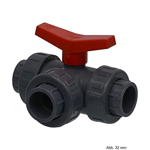PVC 3-Wege-Kugelhahn d 50 mm