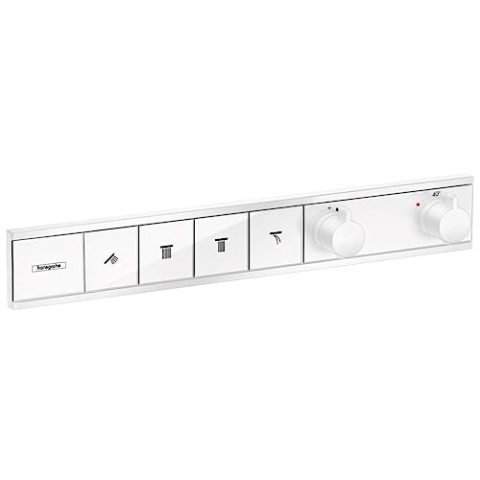 hansgrohe Unterputz Thermostat RainSelect (für 4 Funktionen) Mattweiß