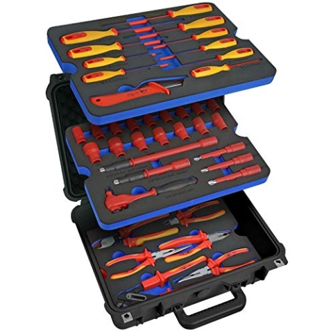SW-Stahl V1000 VDE Werkzeugsatz, 50-teilig