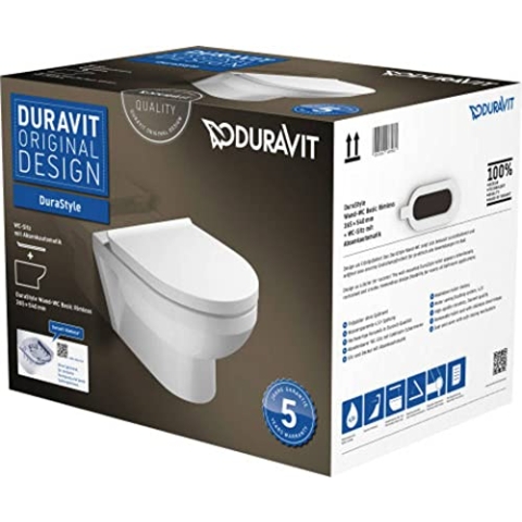 Duravit 04791 3 Basic | Wand-WC-Set rimless | weiß , 350