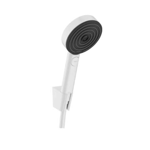 hansgrohe Duschset Pulsify Select S, Duschkopf mit Schlauch und Halterung, Handbrause mit 3 Strahlarten Relaxation, Mattweiß