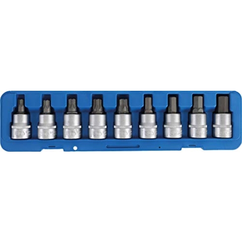 BGS 5189 | Bit-Einsatz-Satz | 20 mm (3/4") | Innensechskant, T-Profil (für Torx) | 9-tlg.
