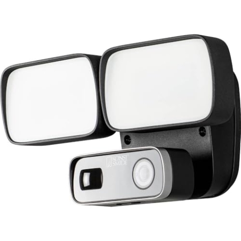 Konstsmide 7869-750 Smart Light Dual Wandleuchte Smartlight mit Kamera, 24 W, 230 V, schwarz