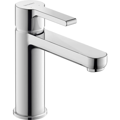 Duravit B.2 Waschtischarmatur, Größe M (Auslauf Höhe 106,5 mm), Wasserhahn Bad, Waschbecken Armatur mit Keramikkartusche, Chrom