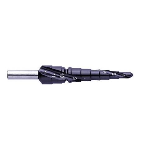 Exact 07022 Stufenbohrer Ø 4-20mm, Spiralnute, HSS, TiAlN, ROTASTOP