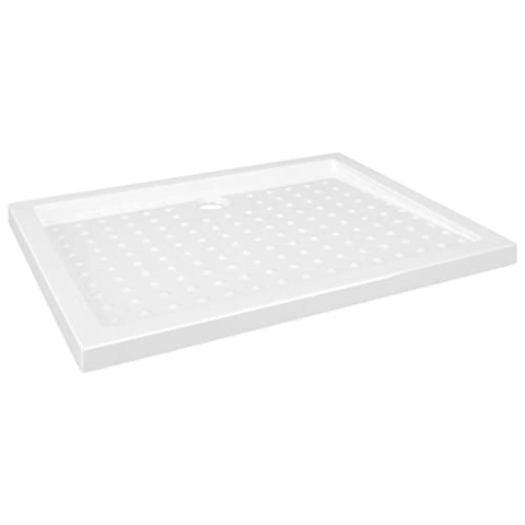 vidaXL Duschwanne Anti-Rutsch Niedrige Schwelle Rostschutz Duschtasse Bad Brausewanne Duschbecken Dusche Badezimmer Weiß 90x70x4cm ABS