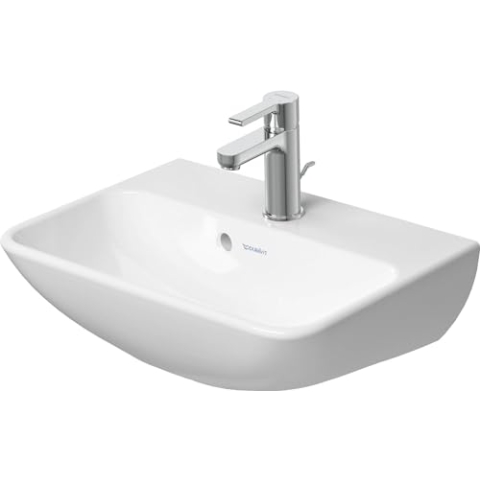Duravit Handwaschbecken ME by Starck, 45 cm, aus Keramik, Weiß mit WonderGliss, 1 Hahnloch