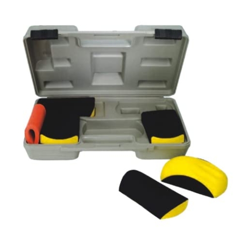 6-teil. Schleifblock-Set im Koffer Handschleifklotz Handblock-Set
