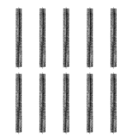 VEVOR 0809-10 30 Füße Gesamtlänge 11 cm Durchmesser Reinigungswerkzeug, Bodenniveau Pinsel Blattschutz für 5 Zoll Rinnen, Leicht Klar Dachblätter und Schutt, 10 Stück, Schwarz