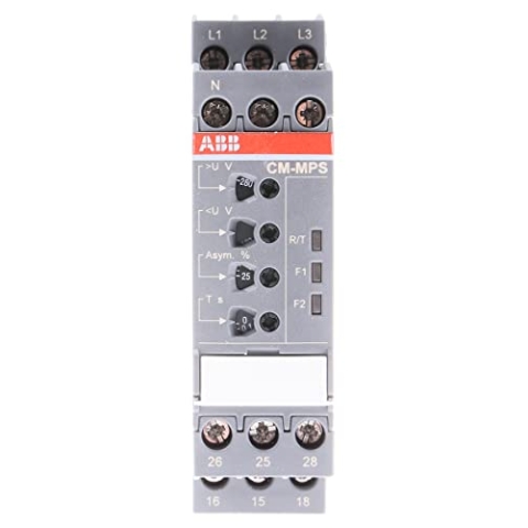 ABB CM-MPS Überwachungsrelais, für Phase, Spannung 180 → 280V ac 3-phasig, 2-poliger Wechsler Überspannung,