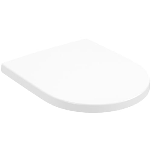 Villeroy & Boch WC-Sitz Subway 3.0 - Toilettendeckel Stone White matt aus robustem Duroplast - Toilettensitz mit Edelstahl-Scharnieren - Bruchsicherer Klodeckel D-Form - Original Ersatzteil