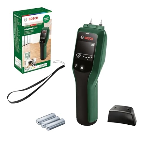Bosch Holzfeuchtigkeitsmessgerät UniversalHumid (präzise Ergebnisse dank Holzgruppenauswahl und LED-Ampel zur einfachen Interpretation, im Karton)