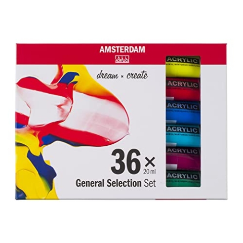Amsterdam Standard Series Acrylfarben Set für Einsteiger | Probierset (36 x 20 ml Tuben) | Basis Farbauswahl