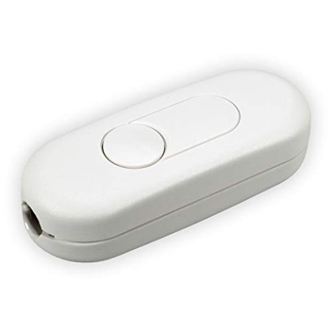 EHMANN 2960x0800 Elektronischer Schnurdimmer T29.08 weiß, Phasenanschnitt, 230V, 50Hz, Leistung: LED 3-35 W, 5-100 W/VA