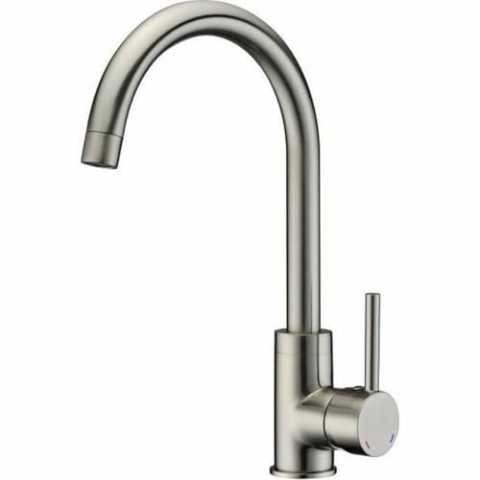 Rousseau Sanaire 4060404 Mischbatterie für Spülbecken KØBen, Edelstahl