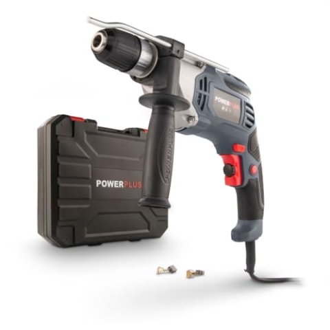 POWER plus Elektro-Schlagbohrmaschine POWE10035-2 in 1: (Schlag-) Bohren, 950 W Bohrmaschine, Links-Rechts-Schalter für Schrauben