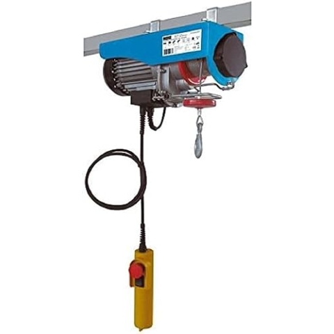 Güde 1716 Elektrischer Seilzug GSZ 200/400L (230 V, 750 W, 9 m langes Bedienkabel, idealer Helfer in Werkstatt, Garage oder in Lagerräumen)