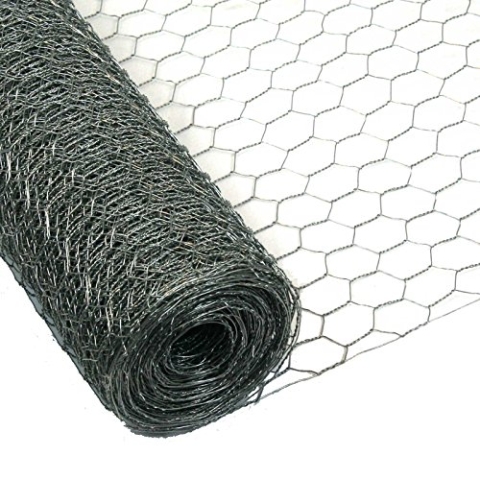 Garmix Sechseckgeflecht Kaninchendraht Verzinkt 25mm 0,6mm (150cm, 50m)