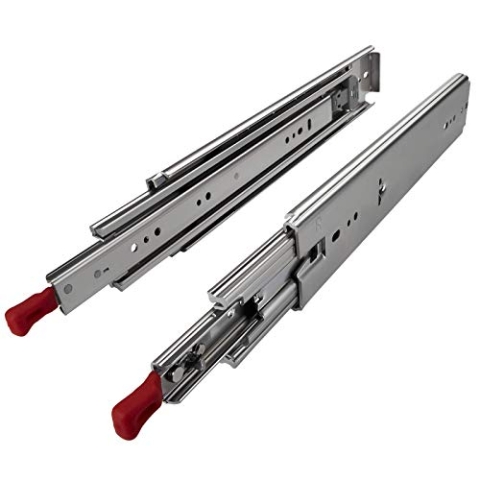 Junker 1 Paar Schwerlastauszüge KV1-250-H76-L356-LC 356 mm (14") mit Lock-in/out Einrastfunktion Schubladenschiene belastbar bis 250 Kg