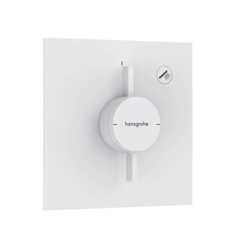 hansgrohe DuoTurn E - Duscharmatur Unterputz für 1 Verbraucher, Mischbatterie Dusche eckig, Einhebelmischer für iBox universal 2, Mattweiß