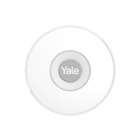 Yale - Innensirene - AL-IS-1A-W - Bis zu 85 dB einstellbare Sirene - Echtzeit-Benachrichtigungen - Yale Horizon+ Technologie 1 km Reichweite - Kompatibel mit Yale Smart Alarm