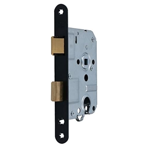 Nemef Zylinder PC55 Einsteckschloss 1269 schwarz lackiert Frontplatte