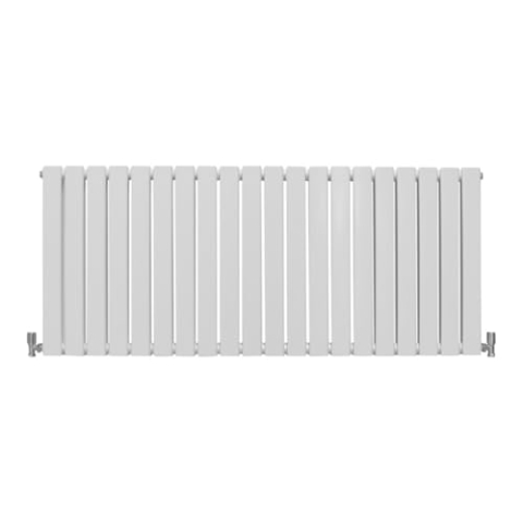 Paneelheizkörper Flachheizkörper Design Heizkörper Heizung 60cm x 140cm Glänzendes Weiß Horizontal Heizgerät Doppellagig Wandheizkörper Küche Wohnzimmer Badezimmer Reinigungsbürste und Befestigungsset