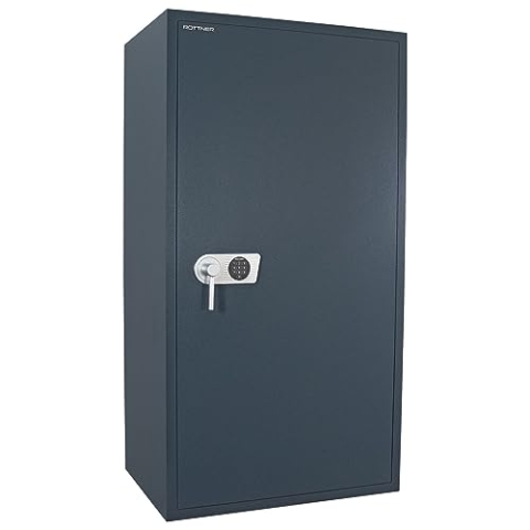 Rottner Wertschutzschrank, EN 0 nach CSN EN 0 1143 1, Samoa 160, Elektronikschloss, Anthrazit, BxH 850 x 1600 mm, Befestigungsmaterial inklusive, 3 Fachböden