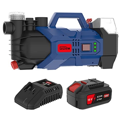 Güde GP 18-401-30 Akku Gartenpumpe, 72 W, 18 V, Blau