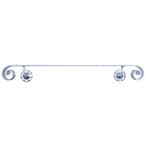 Alberts 440039 Handlauf | Schmiedeeisen, 2 Stützen | feuerverzinkt | 40 x 1000 mm