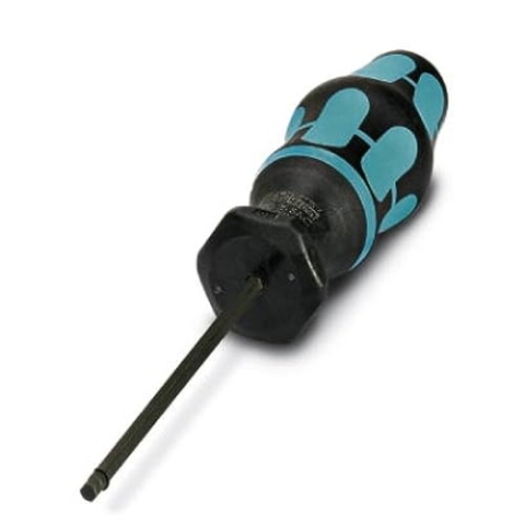 PHOENIX CONTACT TSD 04 SAC Drehmomentschraubendreher mit Voreingestelltem Drehmoment von 0.4Nm und 4 mm Sechskantantrieb für M12-Steckverbinder, Schwarz