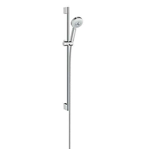 hansgrohe Crometta 100 Duschset 0,90m, 3 Strahlarten, Weiß/Chrom