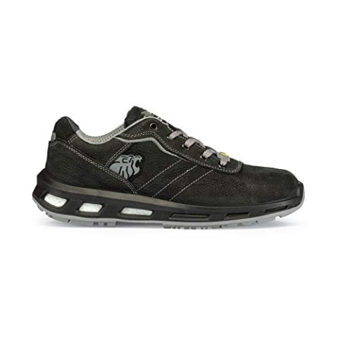 U-Power Red Lion Club, Unisex-Sicherheitsschuhe, leichte, flexible, pannensichere Lederturnschuhe, mit Infinergy-Einsatz, mit Aluminium-Zehenkappen - Black 45