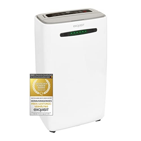 Exquisit Luftentfeuchter LE 2055 we | 400 Watt | Raumentfeuchter | Kindersicherung | Lufttrockner | weiß, 450 W, 240 V, 550 x 340 x 210 mm