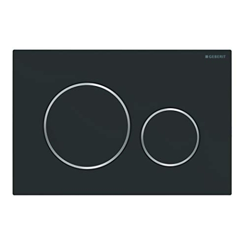 Geberit Sigma 20 Drückerplatte Matt Schwarz/Chrom/Matt Schwarz für UP720, UP320, UP300 und UP700