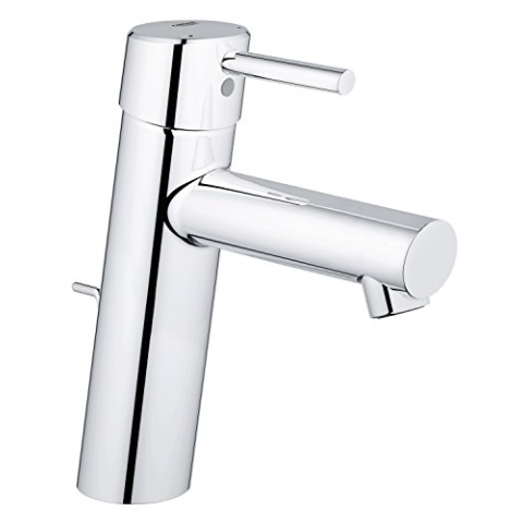 GROHE Concetto - Einhand-Waschtischarmatur (wassersparend, mit Temperaturbegrenzer, Einlochmontage), chrom, 23450001