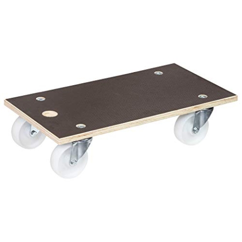 WAGNER Transporthilfe MM 1111 I 57,5 x 30 x 13,5 cm - Tragkraft 400 kg - für schwer beladene Kisten, Geräte & Möbel I Trageloch I rutschfeste Oberfläche I FSC®-Zertifiziert - 20111101