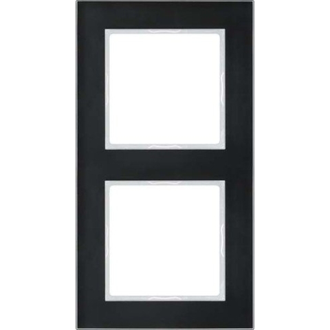 Jung AC 582 GL SW Rahmen Glas 2fach Serie A Creation schwarz