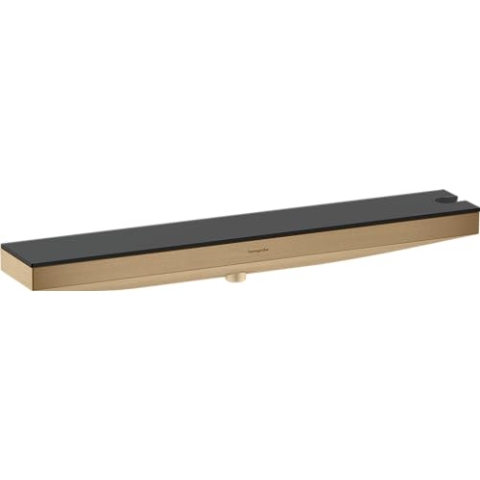 hansgrohe Wandanschluss mit Duschkopfhalterung und Duschablage Rainfinity, Schlauchanschluss Dusche mit Brausehalter (rechts) und Duschregal 50cm, Brushed Bronze