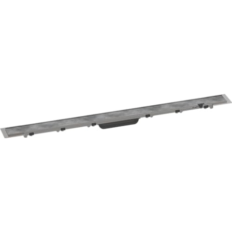 hansgrohe Fertigset Duschrinne RainDrain Rock, befliesbare Abflussrinne 900mm, Bodenablauf Dusche kürzbar